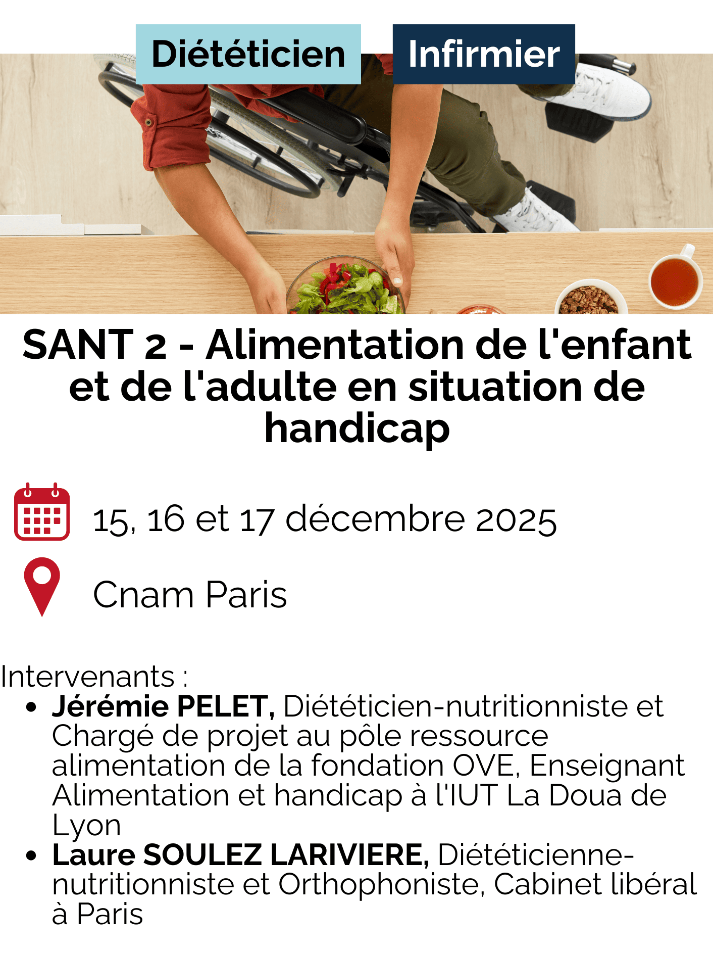 Alimentation de l'enfant et de l'adulte en situation de handicap