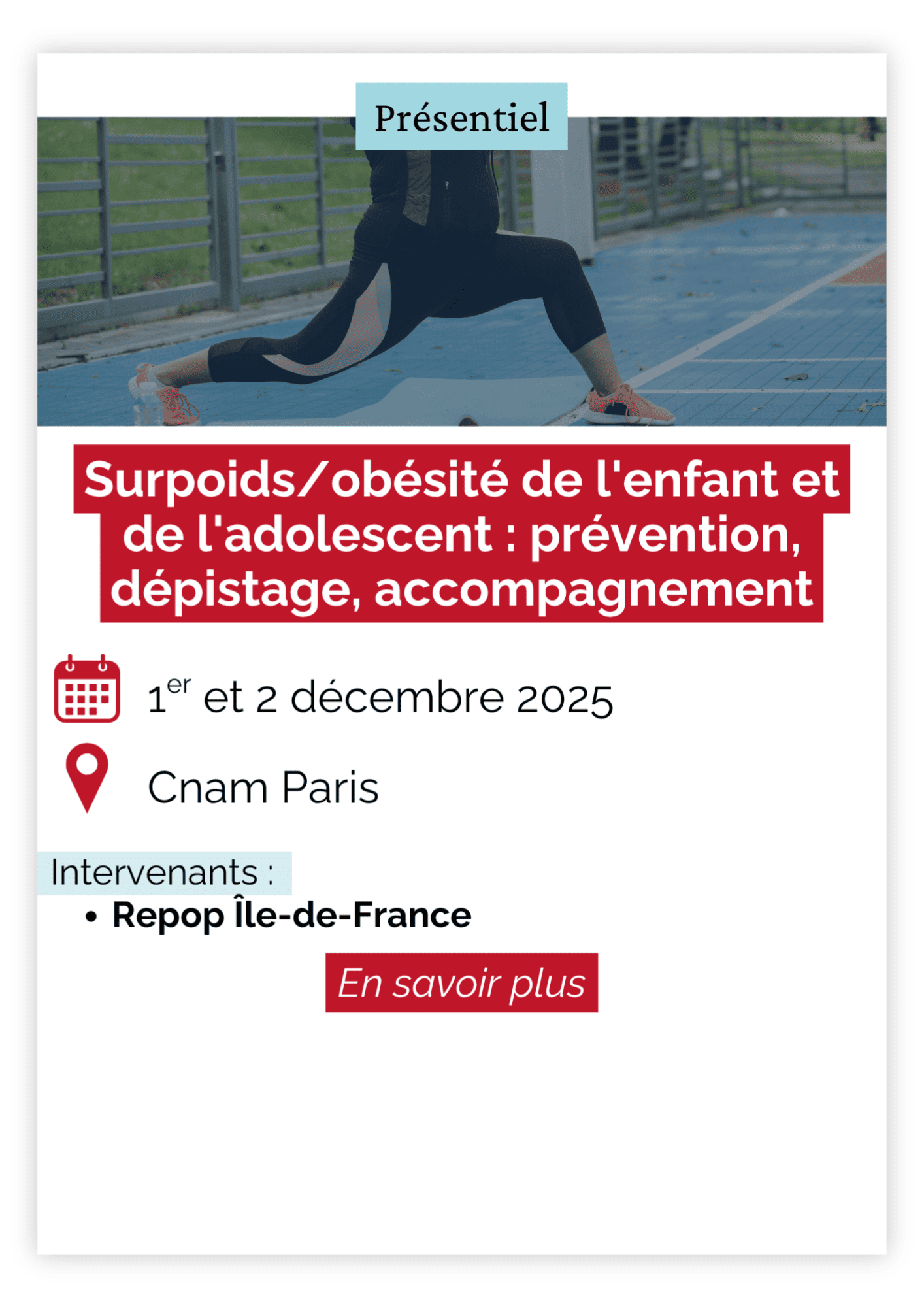 Surpoids/obésité de l'enfant et de l'adolescent : prévention, dépistage, accompagnement