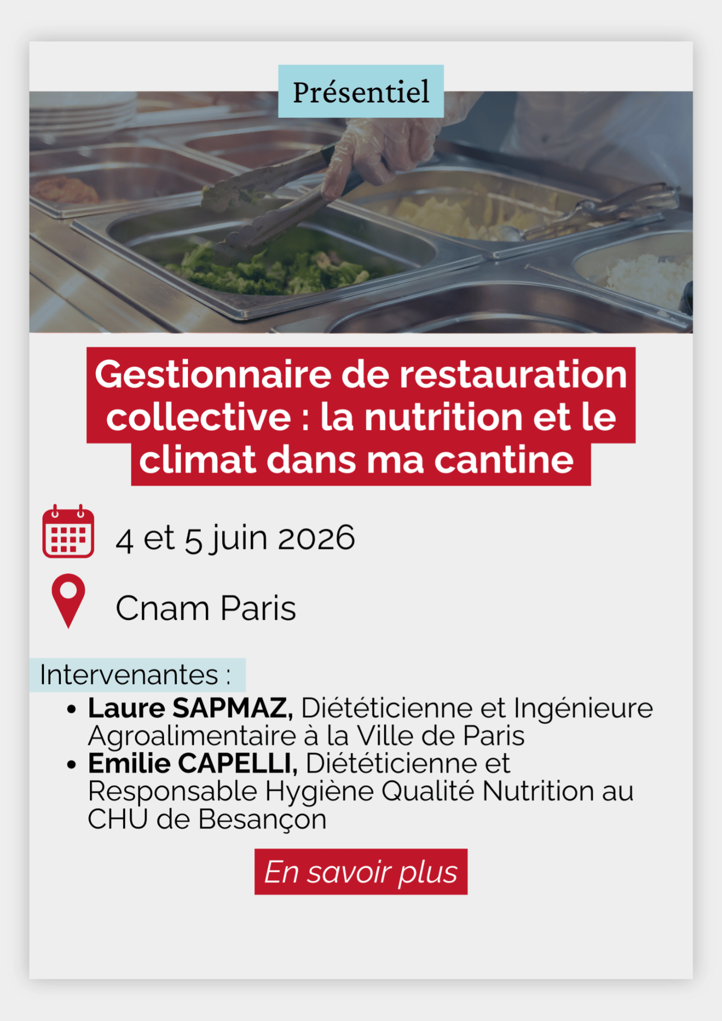Gestionnaire de restauration collective : la nutrition et le climat dans ma cantine 