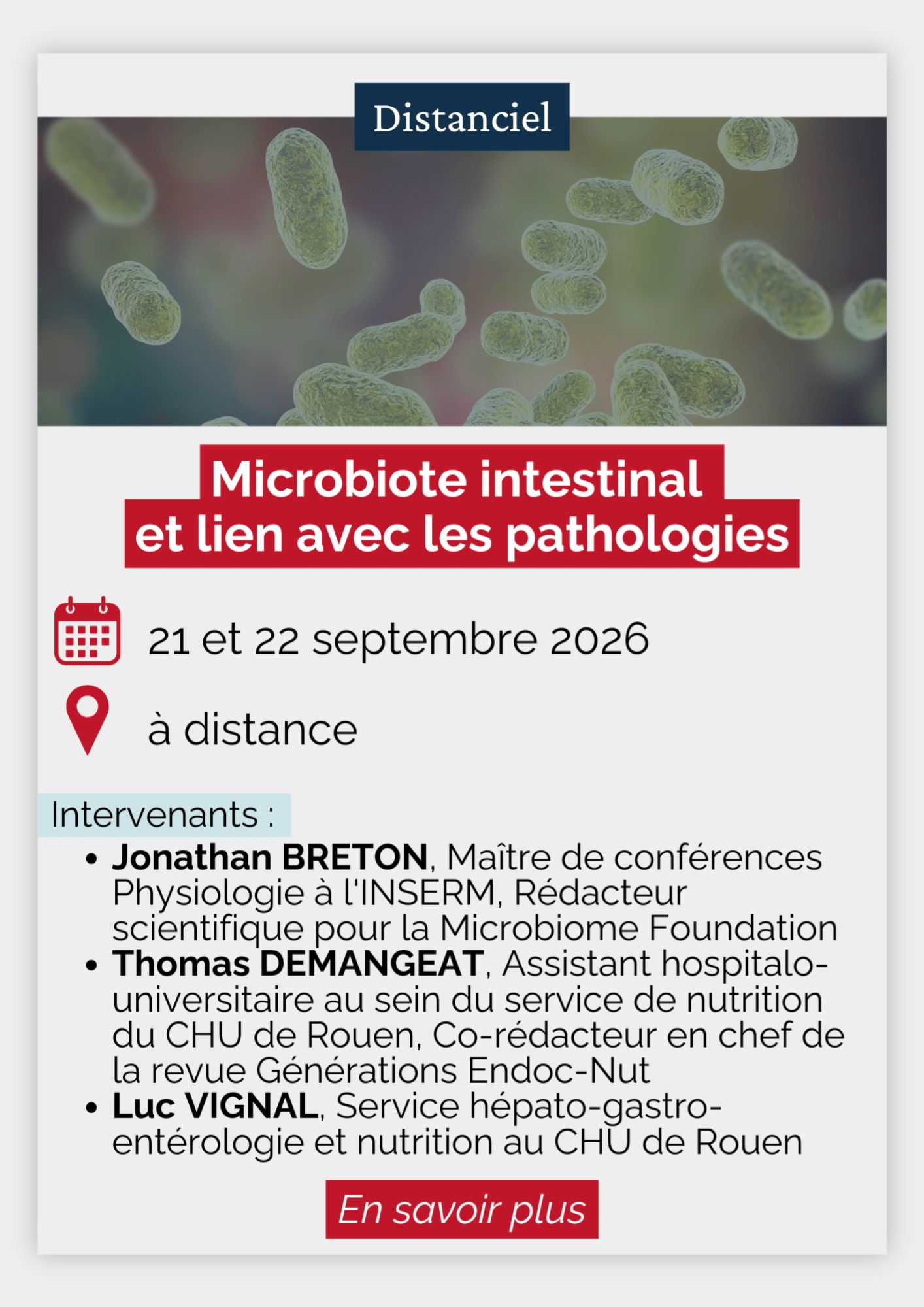 Microbiote intestinal et lien avec les pathologies