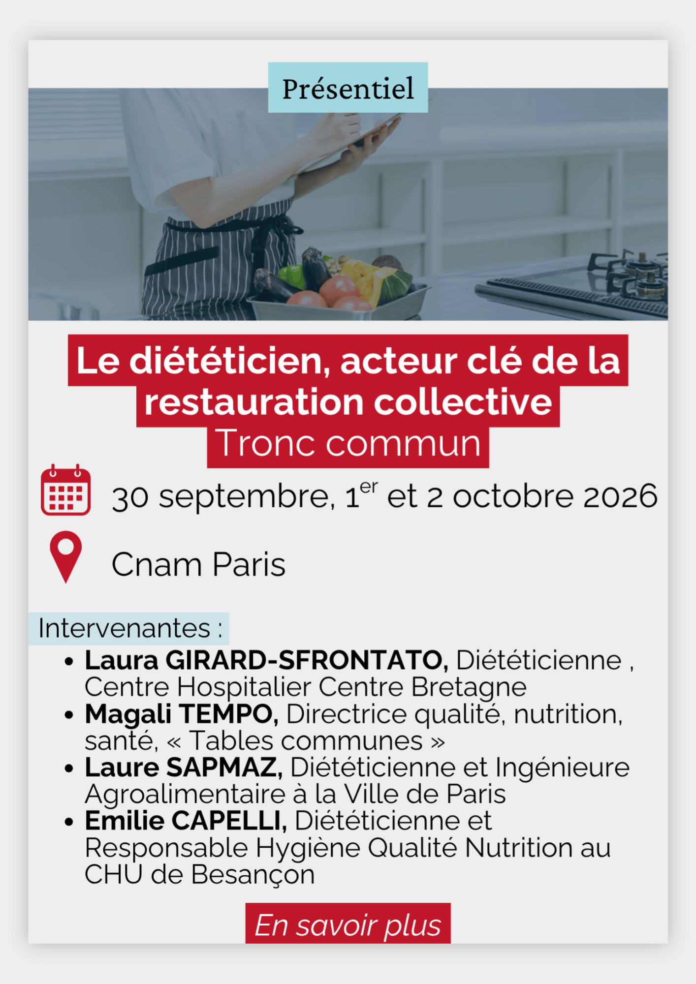 Le diététicien acteur clé de la restauration collective