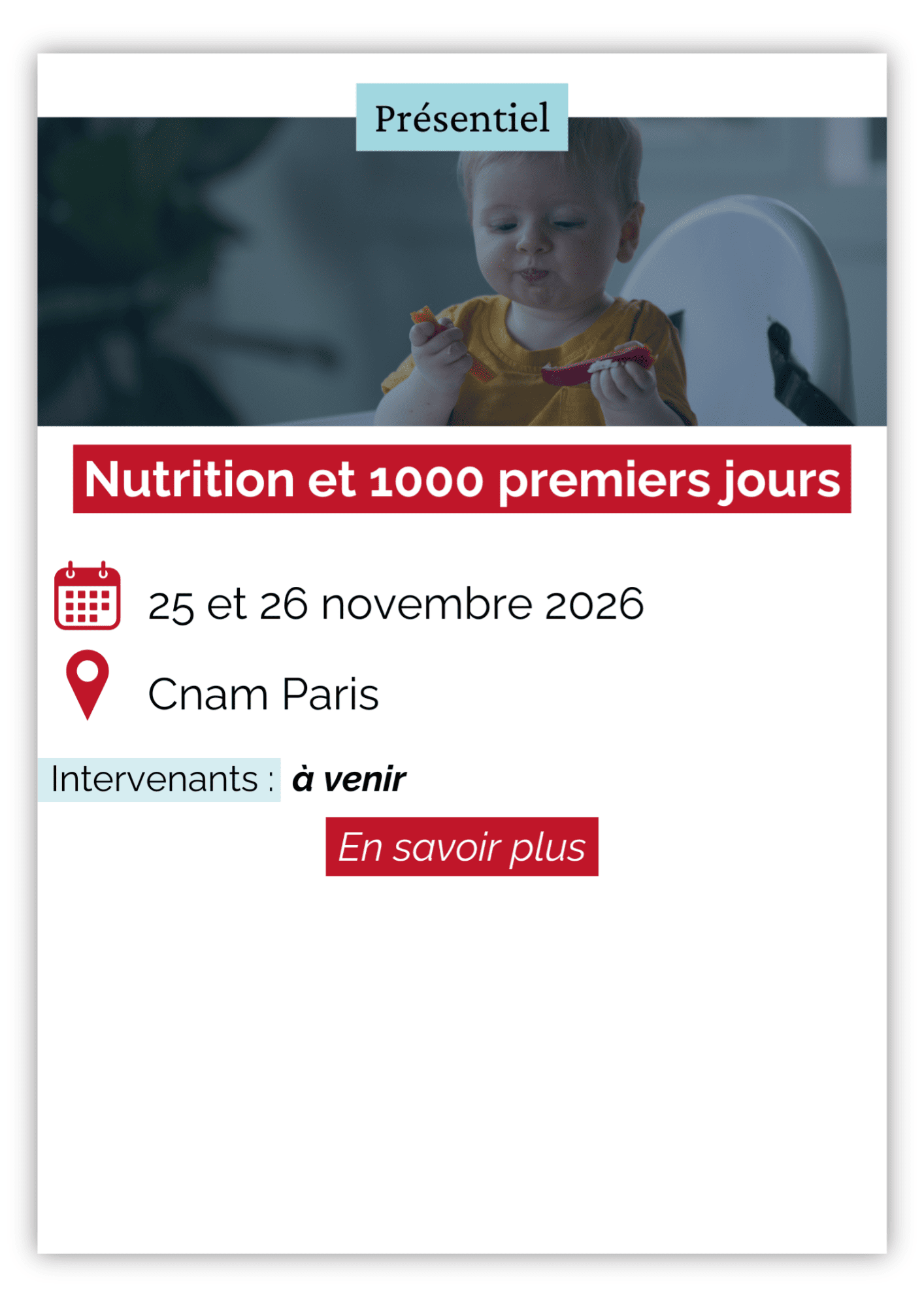 Nutrition et 1000 premiers jours 