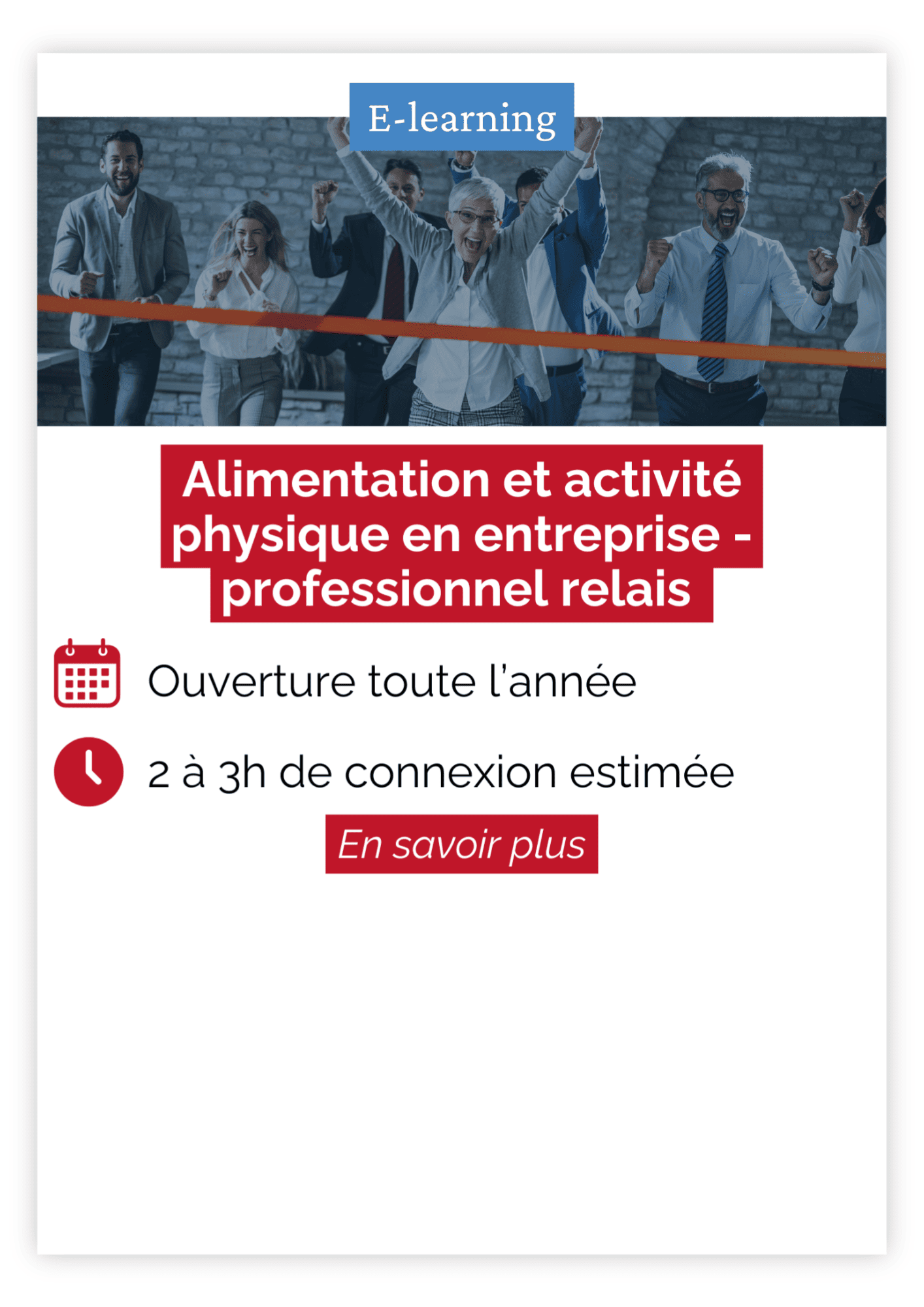Alimentation et activité physique en entreprise - professionnel relais