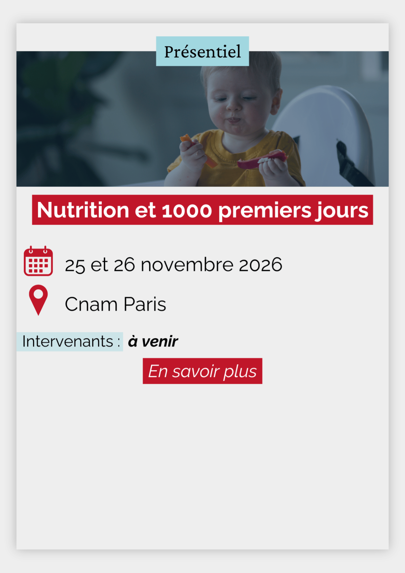 Nutrition et 1000 premiers jours