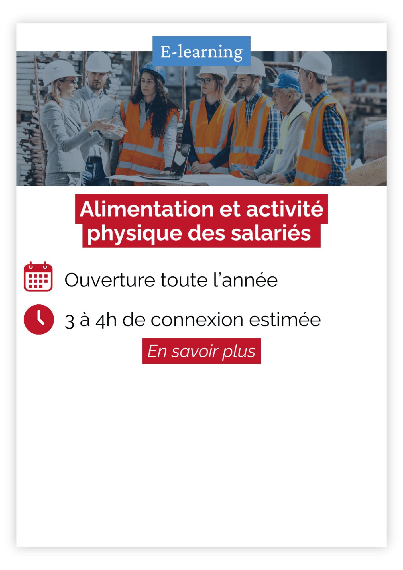 Alimentation et activité physique des salariés 