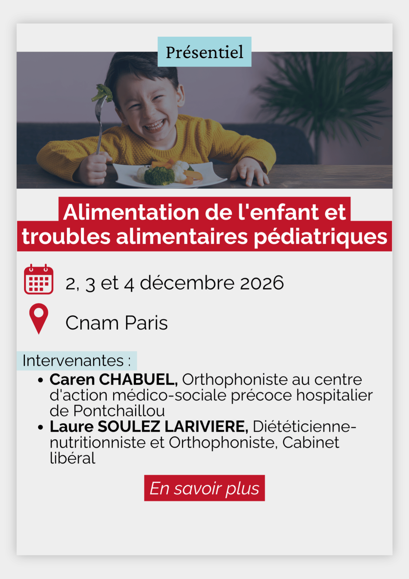 Alimentation de l'enfant et troubles alimentaires pédiatriques