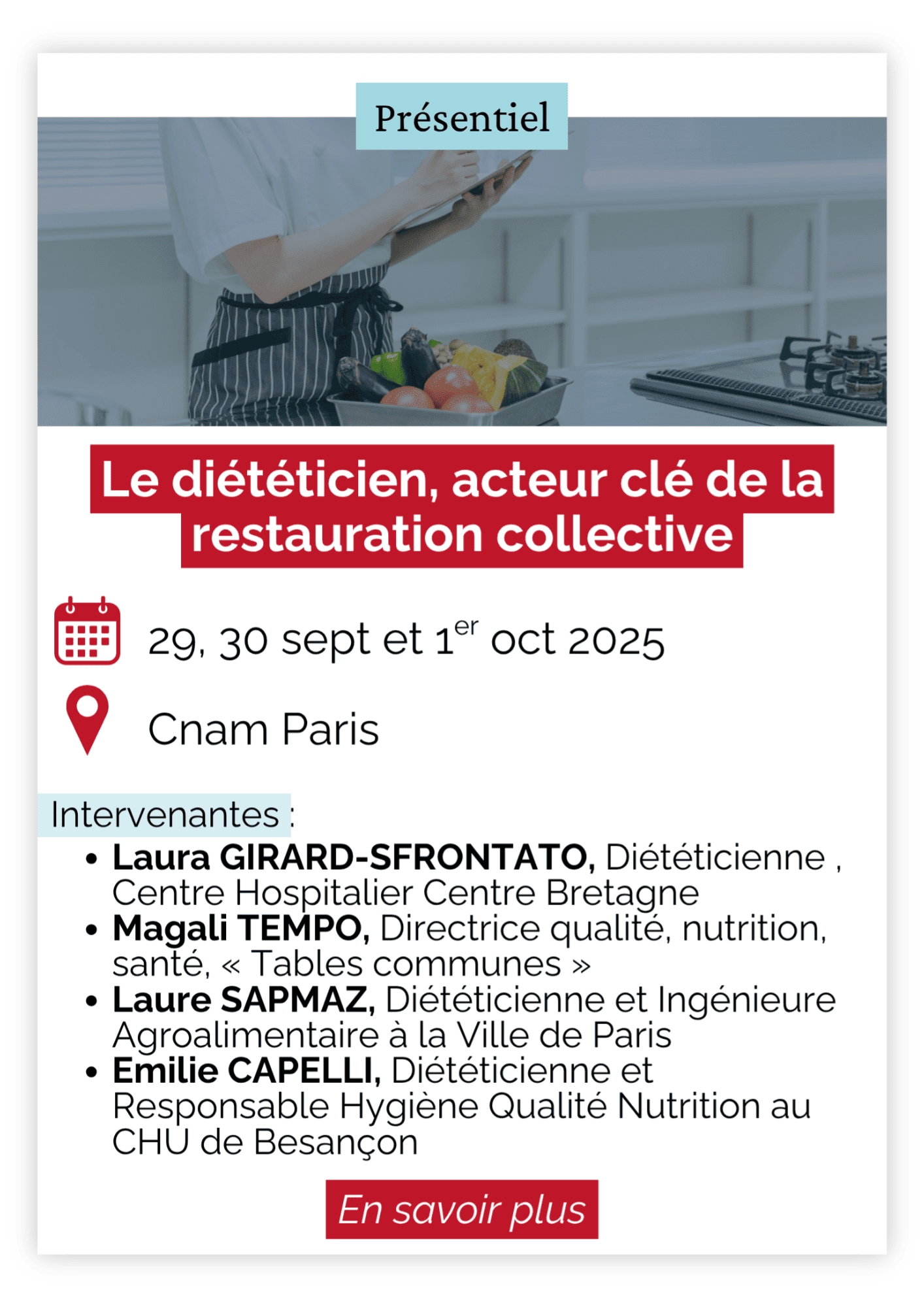 Le diététicien acteur clé de la restauration collective