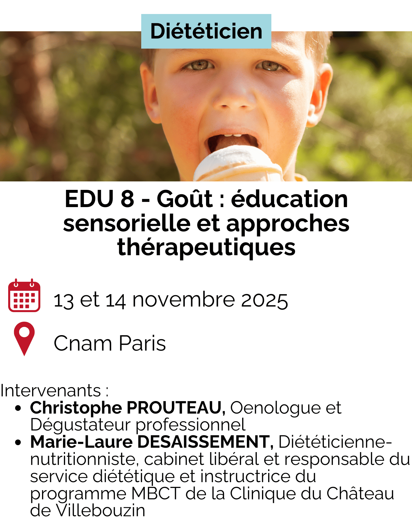 Goût : éducation sensorielle et approches thérapeutiques