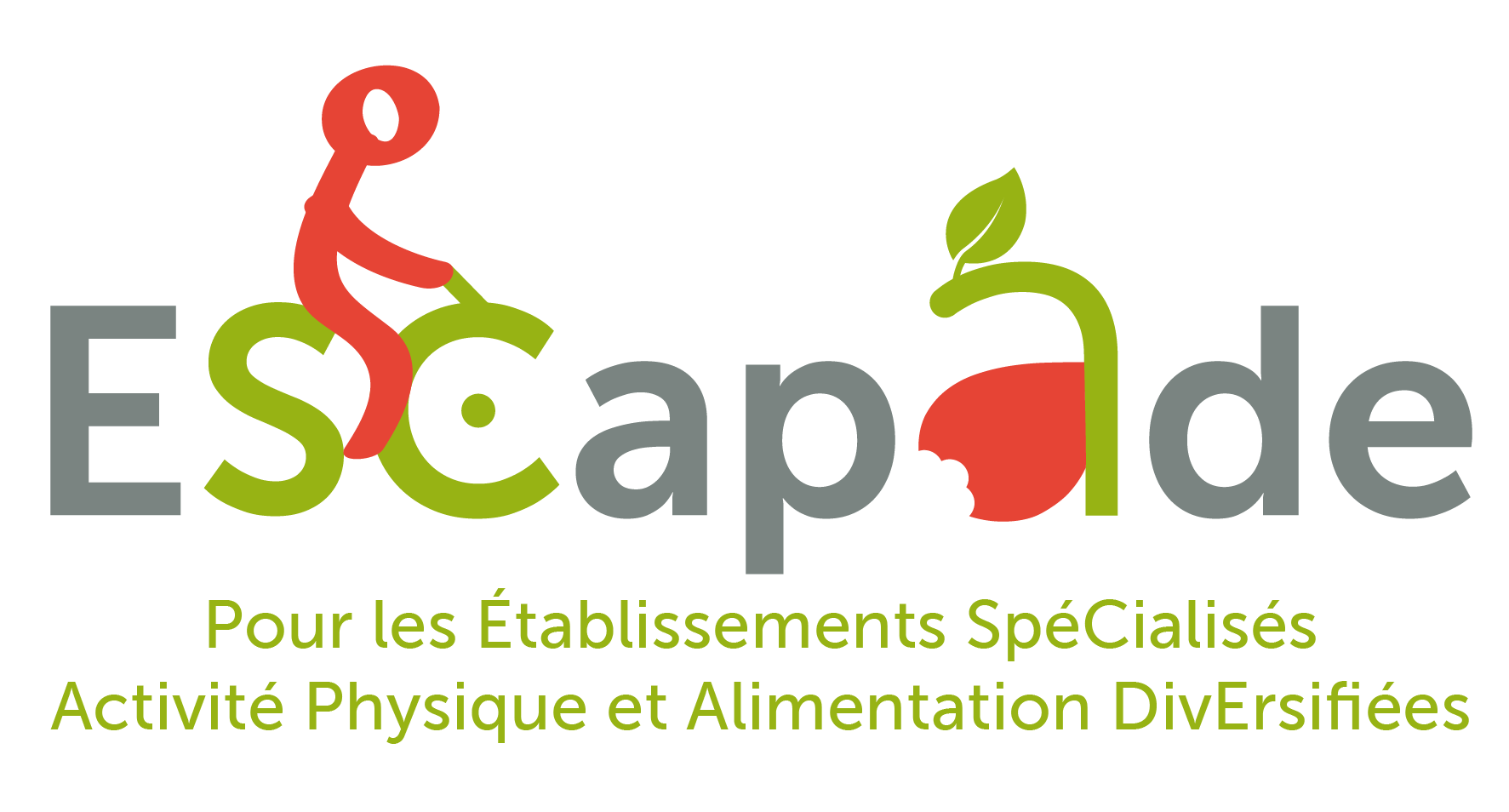 Logo ESCAPADE® (Établissements SpéCialisés, Activité Physique et Alimentation DivErsifiées) - référentiels de pratiques professionnelles du Cnam-ISTNA